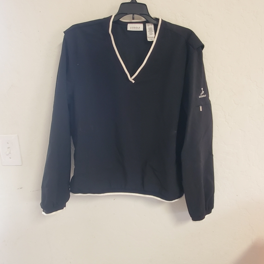 Liz Claiborne GOLF Black Windbreaker. Size Large.